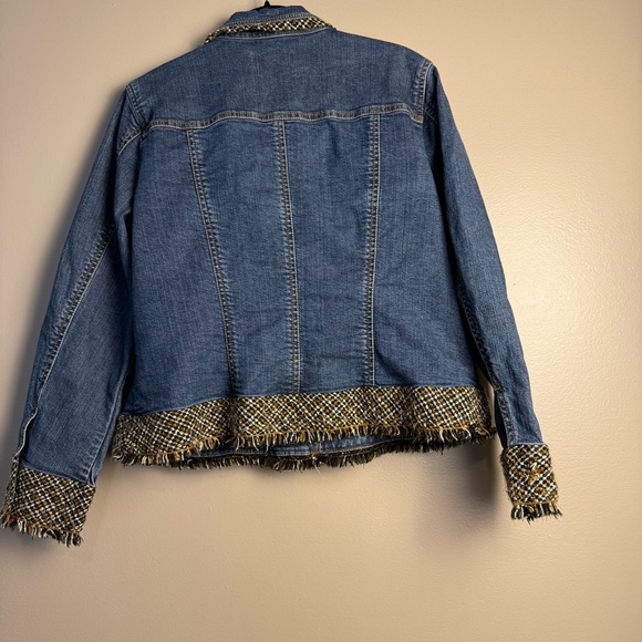 Coldwater Creek Denim Jacket with Decorative Trim P12, UGC - Picture 9 of 11